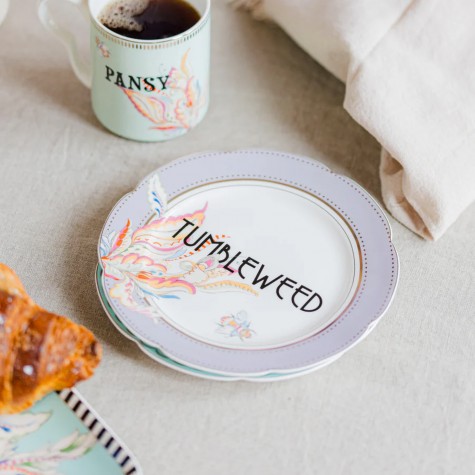 Piattino da dessert in porcellana floreale Tumbleweed | Yvonne