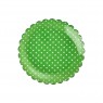Piattino da dolce verde a pois
