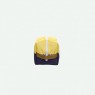 Beauty case in materiale riciclato bicolor giallo e blu