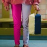 Beauty case in materiale riciclato bicolor giallo e blu