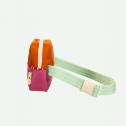 Marsupio in materiale riciclato bicolor arancio e fucsia 2