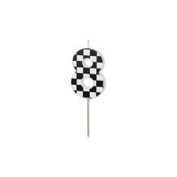 Candelina di compleanno Numero 8 Racing Cars