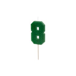 Candelina di compleanno Numero 8 Lego