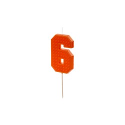 Candelina di compleanno Numero 6 Lego