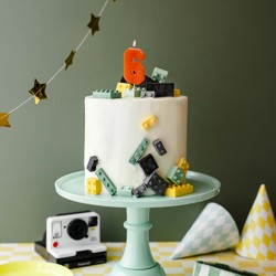 Candelina di compleanno Numero 6 Lego 2