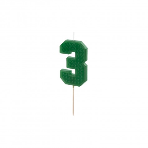 Candelina di compleanno Numero 3 Lego