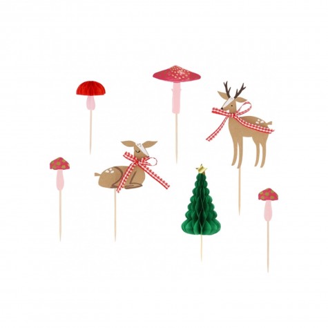 Toppers natalizi fantasia foresta invernale