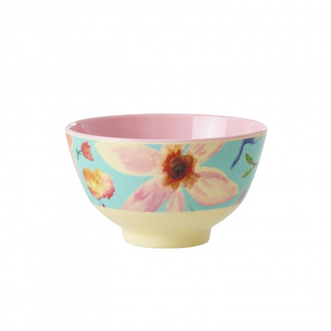 Tazza piccola da colazione in melamina fantasia floreale