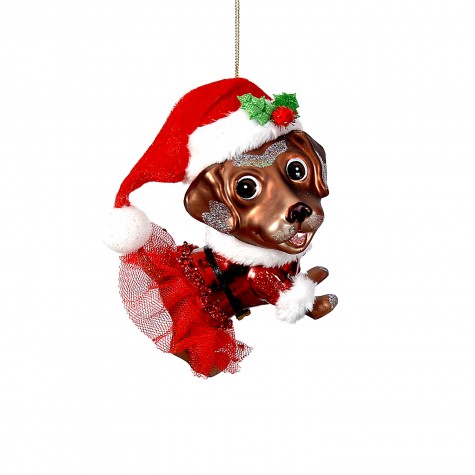 Decorazione natalizia - Cagnolina di Natale