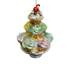 Decorazione natalizia - Alzatina con cupcake