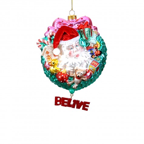 Decorazione natalizia - Babbo Natale tra i regali