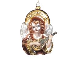 Decorazione natalizia -  Angelo con mandolino