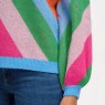 Maglione donna fantasia a righe diagonali