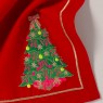 Coppia di tovaglioli ricamati fantasia albero di Natale