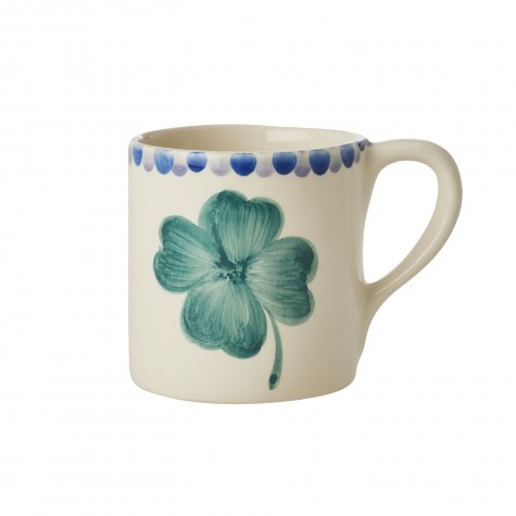 Tazza mug in ceramica con quadrifoglio | Rice