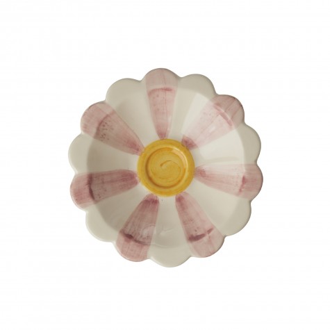 Ciotola per aperitivo in ceramica - Fiore rosa