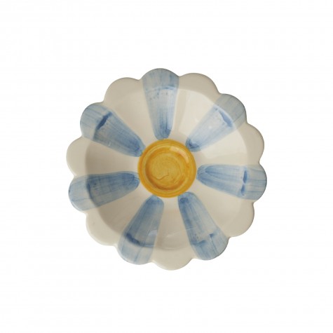 Ciotola per aperitivo in ceramica - Fiore azzurro
