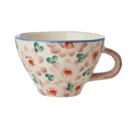 Tazza da tè in ceramica con fiori rosa | Rice