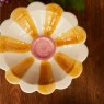 Piattino per condimenti in ceramica a forma di fiore giallo