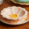 Piattino per condimenti in ceramica a forma di fiore rosa