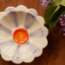 Piattino per condimenti in ceramica a forma di fiore viola