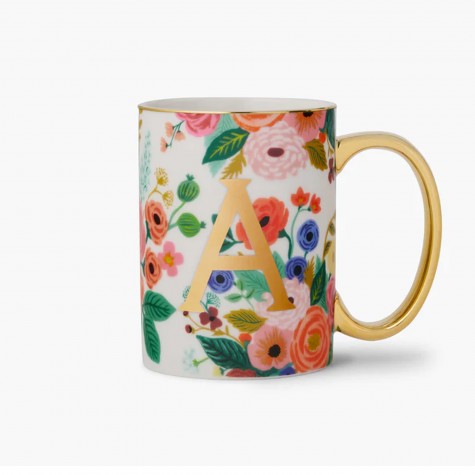 Tazza con iniziale A e fiori | Rifle Paper Co.