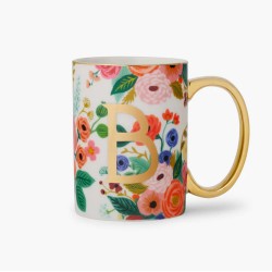 Tazza con iniziale B e fiori | Rifle Paper Co.