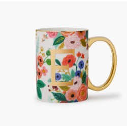 Tazza con iniziale E e fiori | Rifle Paper Co.