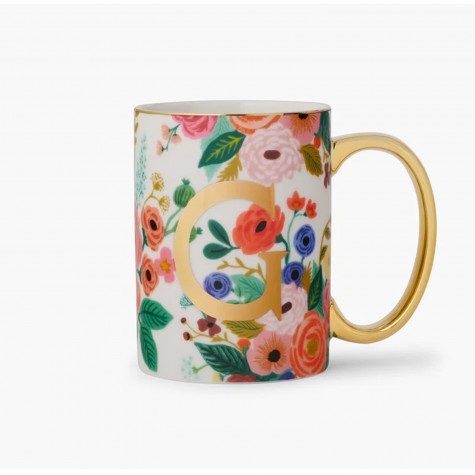 Tazza con iniziale G e fiori | Rifle Paper Co.