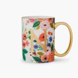 Tazza con iniziale N e fiori | Rifle Paper Co.