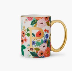 Tazza con iniziale P e fiori | Rifle Paper Co.