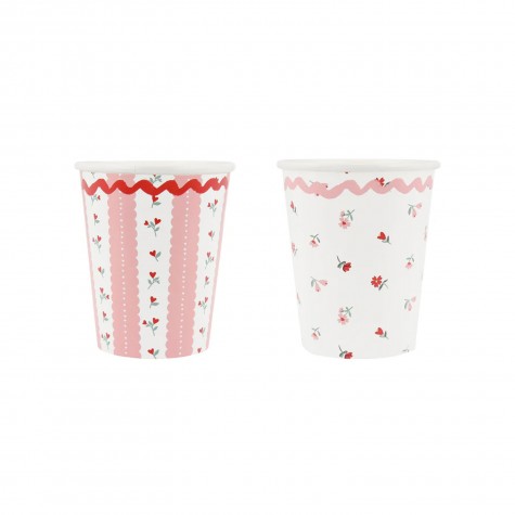 Bicchieri di carta fantasie Vintage Rose