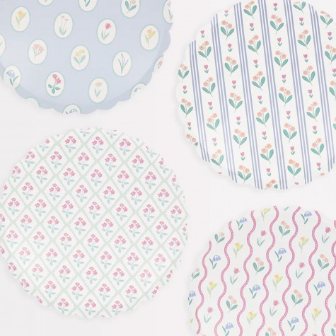 Piatti di carta fantasie floreali Bloomsbury