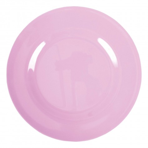 Piatto piano in melamina tinta unita rosa