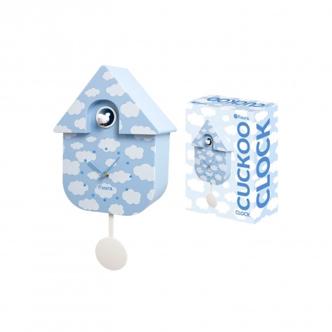 Orologio a cucù azzurro con nuvole | Cuckoo clock