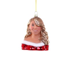 Decorazione in vetro soffiato a forma di Mariah Carey