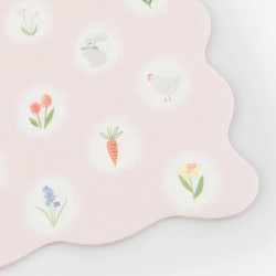 Tovagliolini di carta rosa fantasia di Pasqua 2