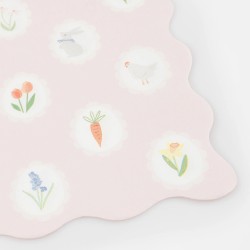 Tovaglioli di carta rosa fantasia di Pasqua 2