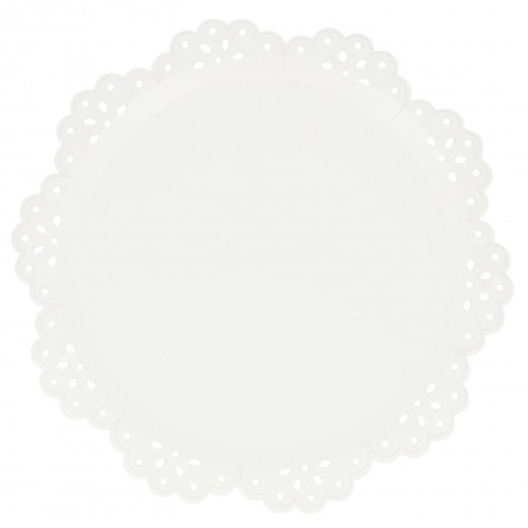 Piatti di carta bianchi fantasia Broderie Anglaise