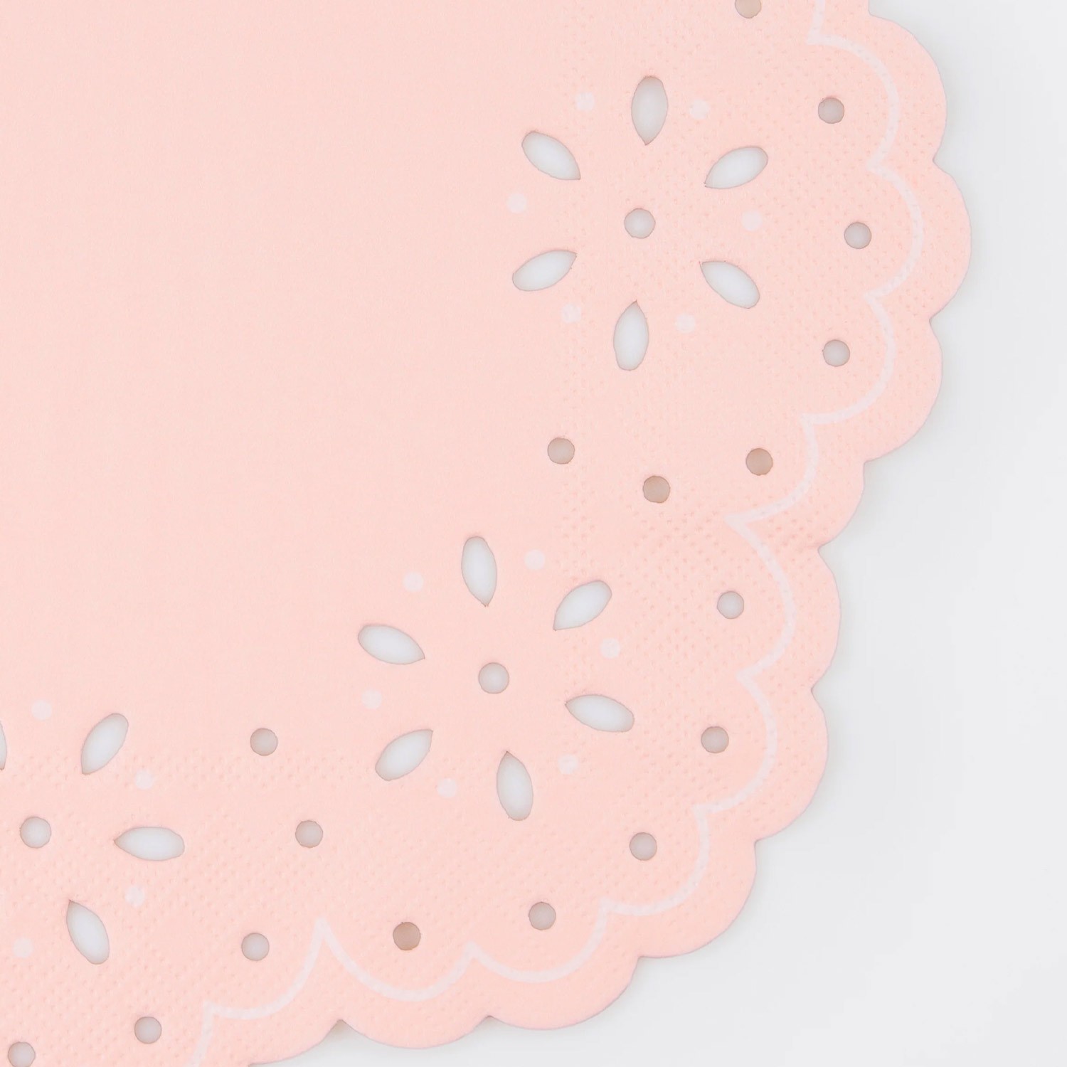 Tovaglioli di carta rosa fantasia Broderie Anglaise Tovaglioli di carta rosa fantasia Broderie Anglaise