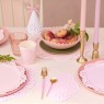Tovaglioli di carta rosa fantasia Broderie Anglaise Tovaglioli di carta rosa fantasia Broderie Anglaise