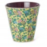 Bicchiere medio in melamina con foglie e fiori