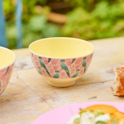 Tazza piccola da colazione in melamina fantasia uccelli esotici 2