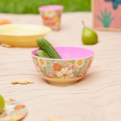 Tazza grande da colazione in melamina fantasia floreale hippie 2