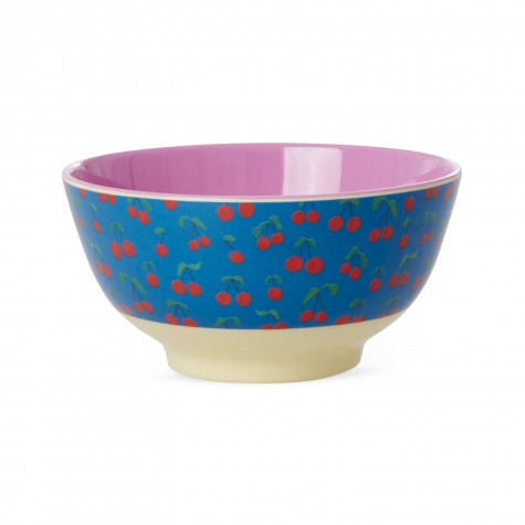 Tazza grande da colazione in melamina fantasia ciliegie