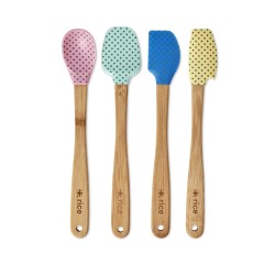 Set di 4 spatole in silicone fantasia a pois