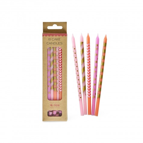 Candeline di compleanno lunghe rosa