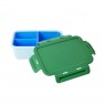 Porta pranzo a 3 scomparti verde e azzurro
