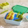 Porta pranzo a 3 scomparti verde e azzurro