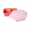 Porta pranzo a 3 scomparti rosa e corallo
